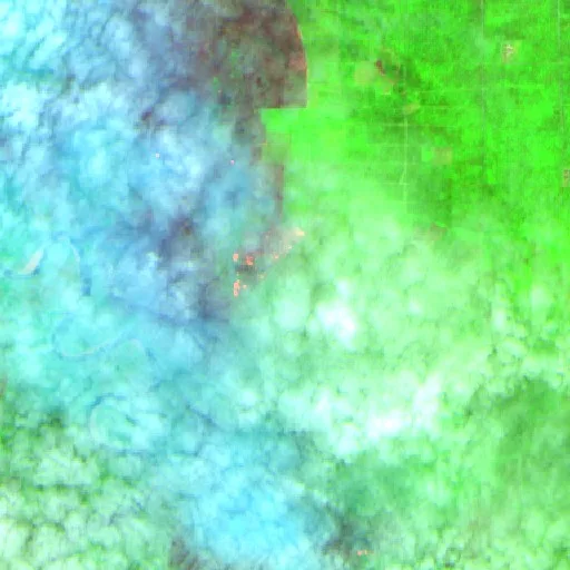Incendio cerca de Pembuanghulu (23 sep · N) — Sentinel-2 SWIR (fuego)