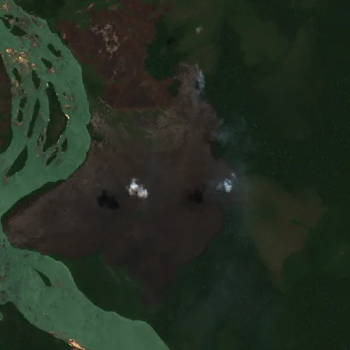 Incendio cerca de Pereirinha — Sentinel-2 true color