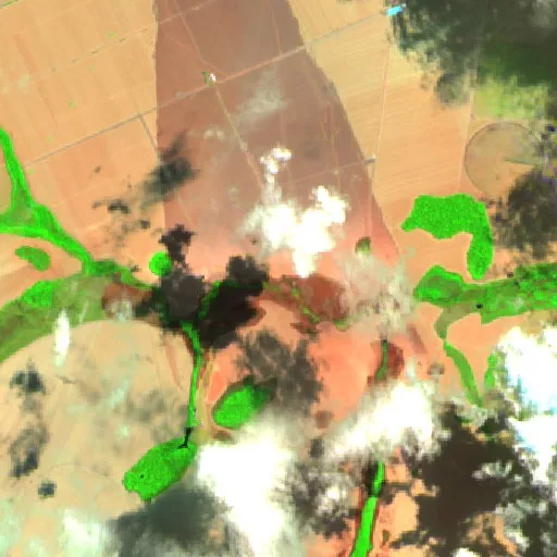 Wildfire near Perolândia — Sentinel-2 SWIR (fuego)