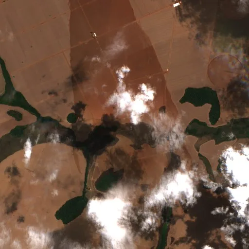 Wildfire near Perolândia — Sentinel-2 true color