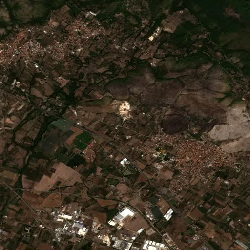 Incendio cerca de Pignataro Maggiore — Sentinel-2 true color