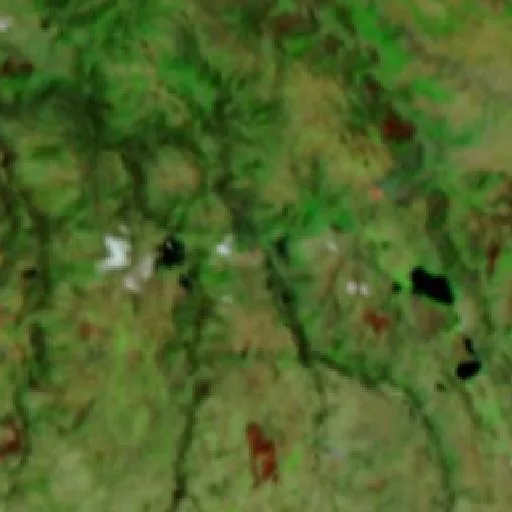 Wildfire near Pillpinto — NASA satellite