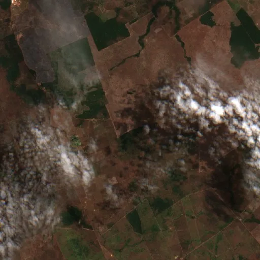 Wildfire near Pirapemas — Sentinel-2 true color