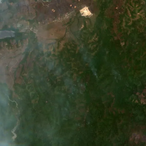 Incendio cerca de Piru — Sentinel-2 true color