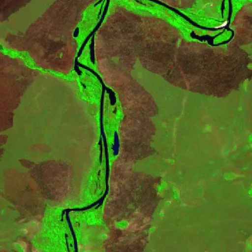Wildfire near Pium (Jul 23) — Sentinel-2 SWIR