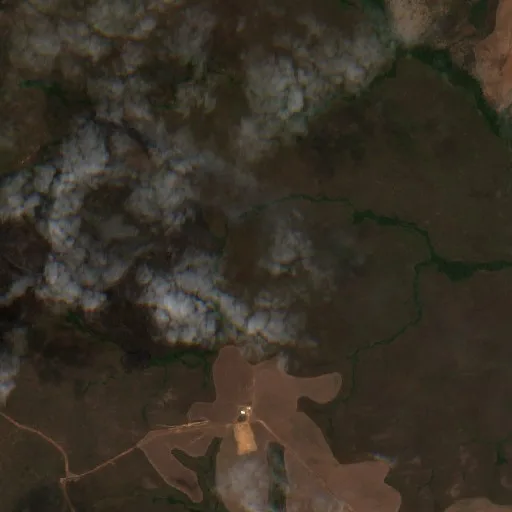 Wildfire near Planalto da Serra — Sentinel-2 true color