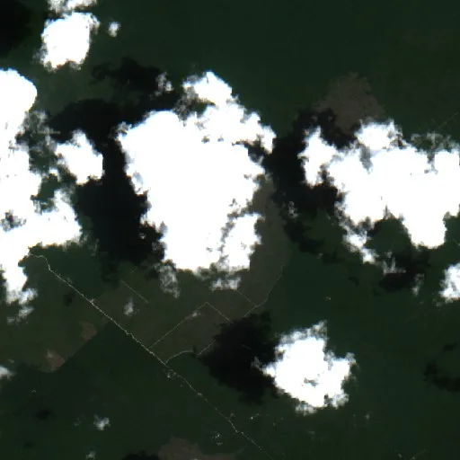 Wildfire near Playa del Carmen — Sentinel-2 true color