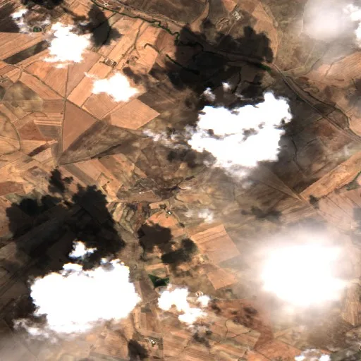 Incendio cerca de Poggiorsini (15 ago) — Sentinel-2 true color