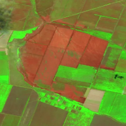 Wildfire near Polohivska urban hromada — Sentinel-2 SWIR (fuego)
