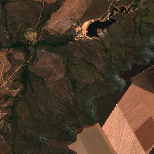Wildfire near Ponte Alta do Bom Jesus — Sentinel-2 true color