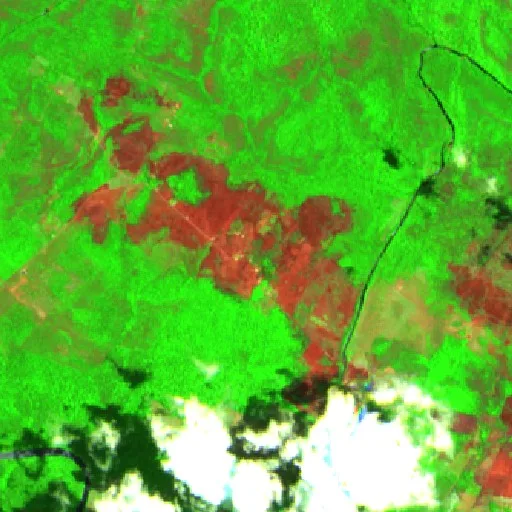 Incendio cerca de Poraquê — Sentinel-2 SWIR (fuego)