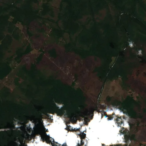 Incendio cerca de Poraquê — Sentinel-2 true color