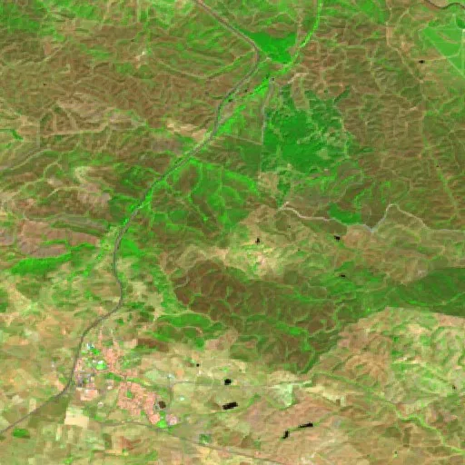 Wildfire near Portel (Sep 15) — Sentinel-2 SWIR (fuego)