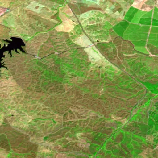 Wildfire near Portel — Sentinel-2 SWIR (fuego)
