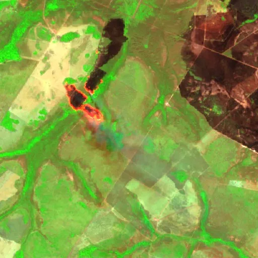 Incendio cerca de Porto Alegre do Norte — Sentinel-2 SWIR (fuego)