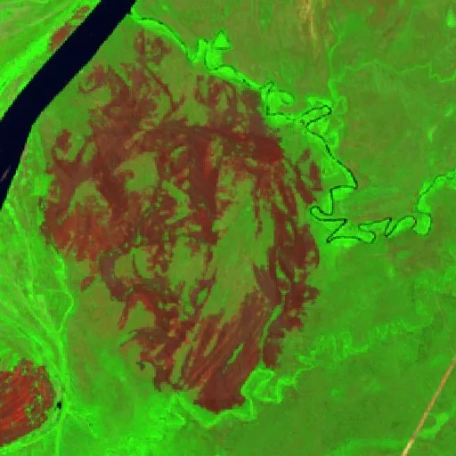 Incendio cerca de Pôrto Santa Rosa — Sentinel-2 SWIR