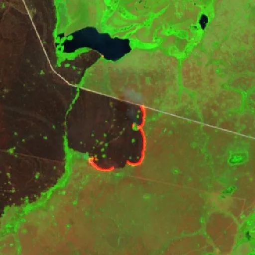 Wildfire near Pôrto Velho — Sentinel-2 SWIR