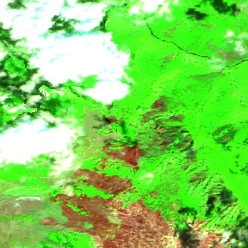 Wildfire near Potoci (Sep 9 · E) — Sentinel-2 SWIR (fuego)