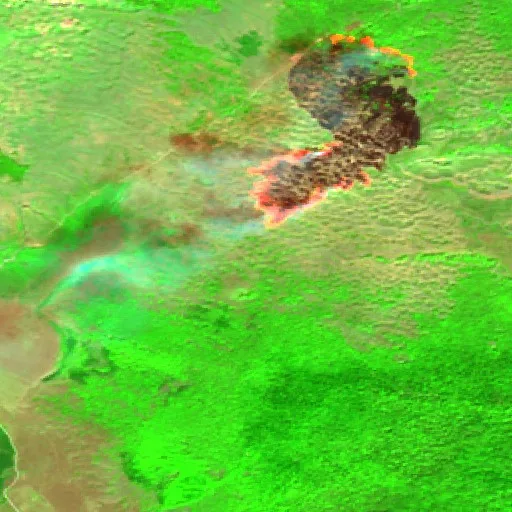 Wildfire near Potoci (Sep 6 · SE #2) — Sentinel-2 SWIR (fuego)