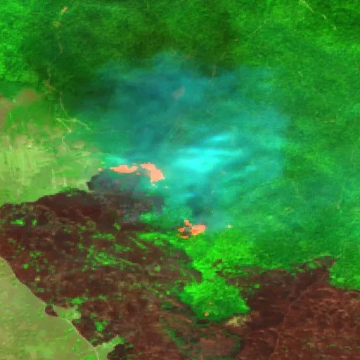 Incendio cerca de Potoci (8 sep) — Sentinel-2 SWIR (fuego)