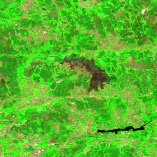 Incendio cerca de Póvoa de Lanhoso — Sentinel-2 SWIR (fuego)