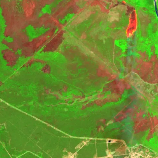 Incendio cerca de Pozo Ramón — Sentinel-2 SWIR (fuego)