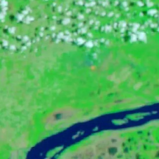 Wildfire near Prainha — NASA satellite