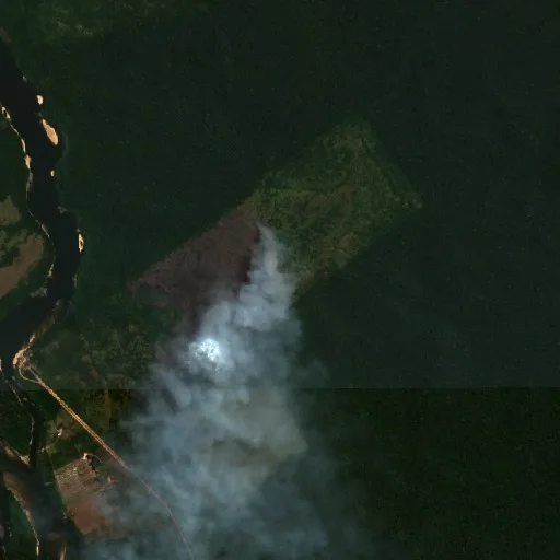 Wildfire near Prainha Nova — Sentinel-2 true color