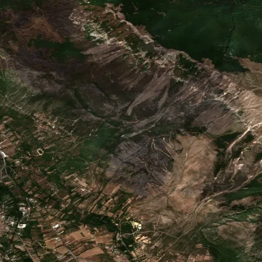Incendio cerca de Pratola Peligna — Sentinel-2 true color