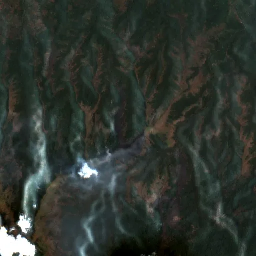 Wildfire near Prigen — Sentinel-2 true color