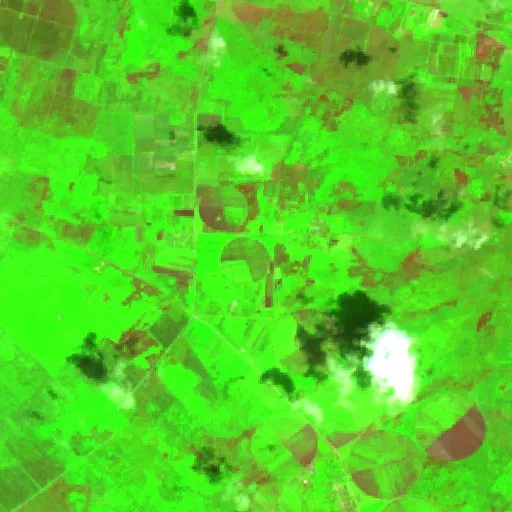 Incendio cerca de Primero de Enero (18 ago · E) — Sentinel-2 SWIR (fuego)