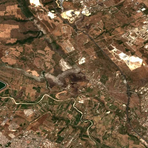 Wildfire near Priolo Gargallo — Sentinel-2 true color