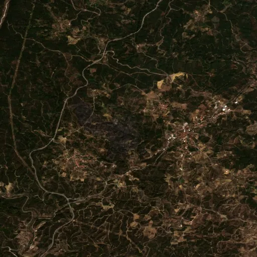 Incendio cerca de Proença-a-Nova — Sentinel-2 true color
