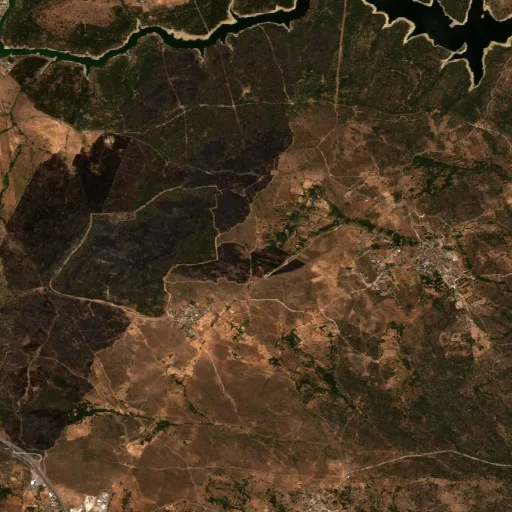 Wildfire near Puentes Viejas (Jul 17) — Sentinel-2 true color
