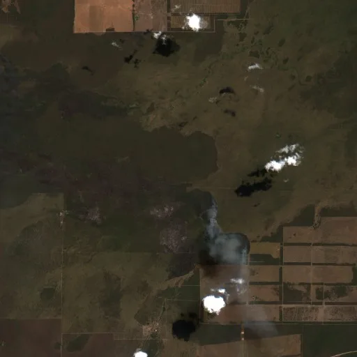 Incendio cerca de Puerto Bahía Negra (29 sep) — Sentinel-2 true color