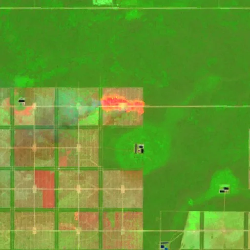 Incendio cerca de Puerto Casado — Sentinel-2 SWIR (fuego)