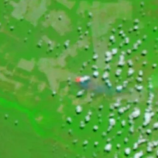 Incendio cerca de Puerto Suárez — NASA satellite