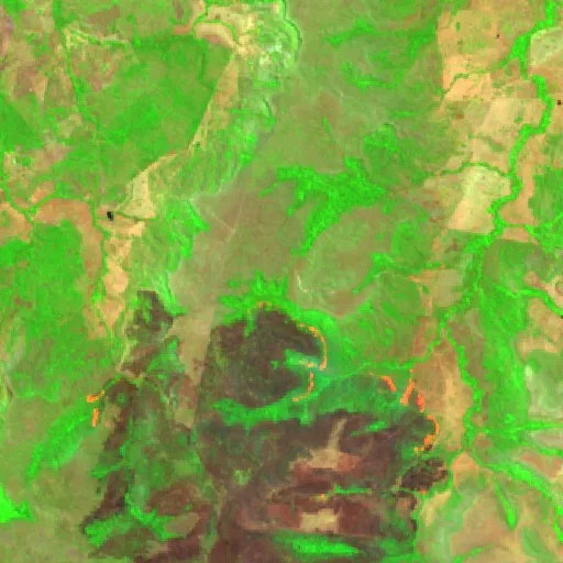 Incendio cerca de Pugmil (17 sep) — Sentinel-2 SWIR (fuego)