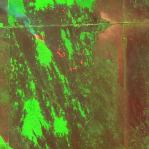 Incendio cerca de Pulang Pisau (1 oct · SW) — Sentinel-2 SWIR (fuego)