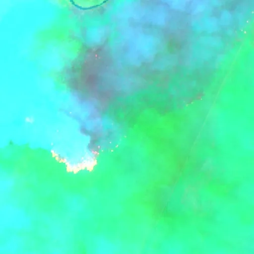 Wildfire near Pulang Pisau — Sentinel-2 SWIR (fuego)