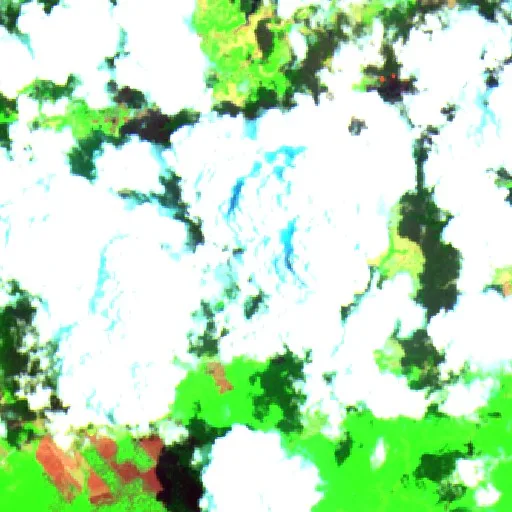 Wildfire near Purupuru (Oct 5 · N) — Sentinel-2 SWIR (fuego)