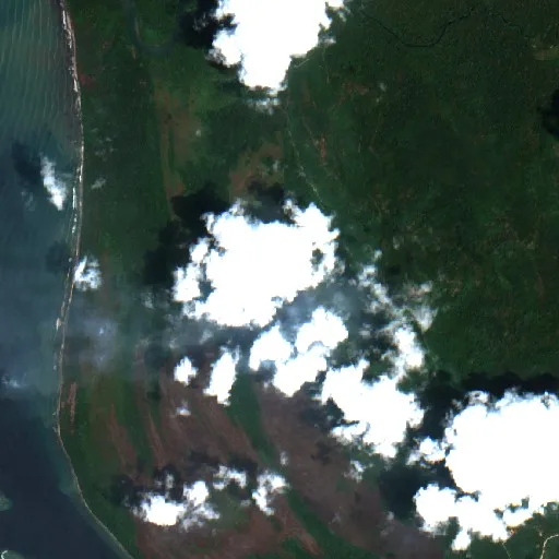 Incendio cerca de Rabaul District — Sentinel-2 true color