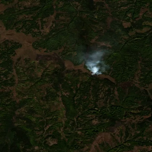 Incendio cerca de Radovnica — Sentinel-2 true color
