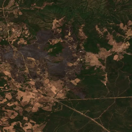 Wildfire near Ramdane Djamel — Sentinel-2 true color
