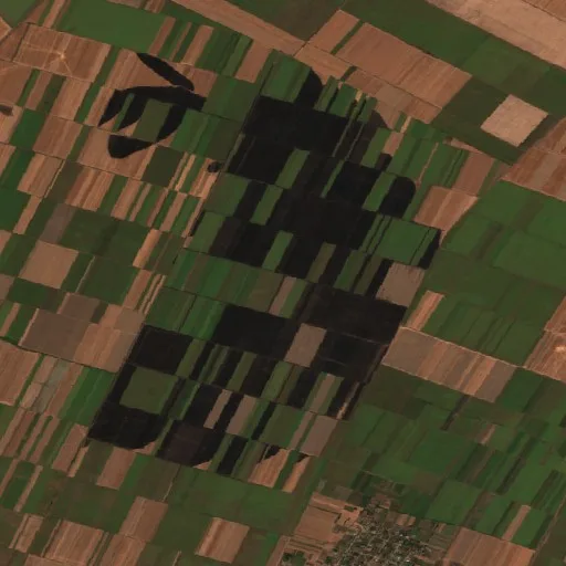 Wildfire near Rast — Sentinel-2 true color