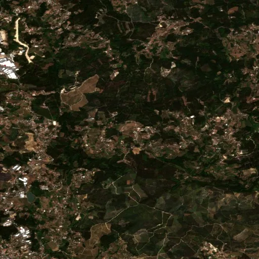 Incendio cerca de Refojos de Basto — Sentinel-2 true color