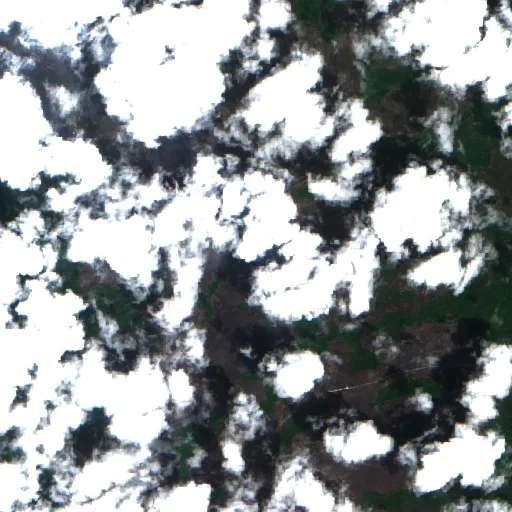 Wildfire near Rest of Region 7 — Sentinel-2 true color