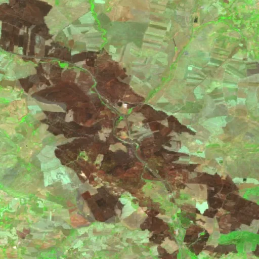 Incendio cerca de Resuttano (Jul 21) — Sentinel-2 SWIR (fuego)