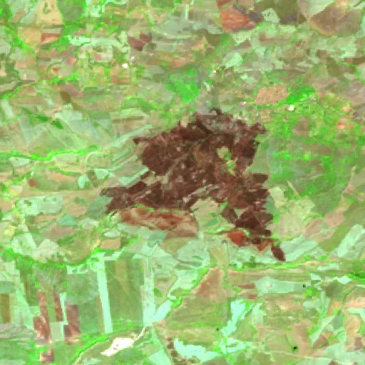Wildfire near Resuttano (Jul 17) — Sentinel-2 SWIR (fuego)