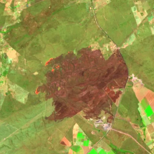 Incendio cerca de Riachão das Neves (9 sep) — Sentinel-2 SWIR (fuego)